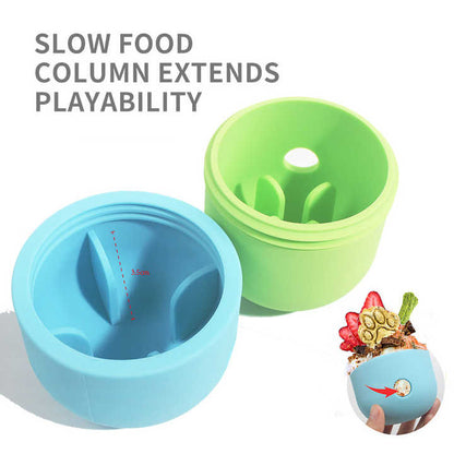 2 Pcs Green And Blue Interactive Pet Treat Dispensing Ball - Food-Grade Silicone Rolling Toy for Dogs with 1.5 cm Leakage Hole - view 4