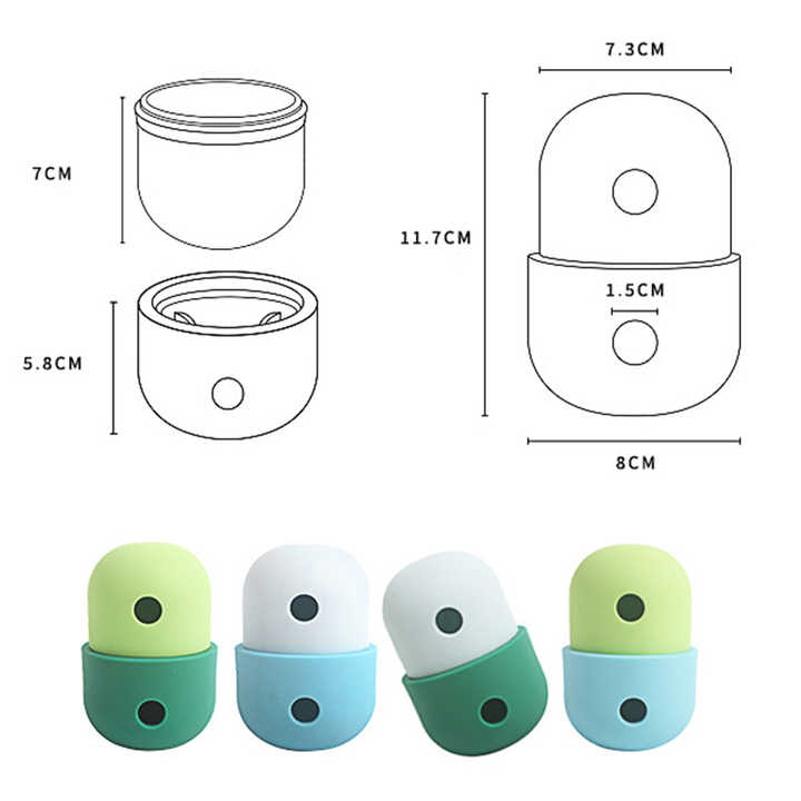 2 Pcs Green And Blue Interactive Pet Treat Dispensing Ball - Food-Grade Silicone Rolling Toy for Dogs with 1.5 cm Leakage Hole - view 6
