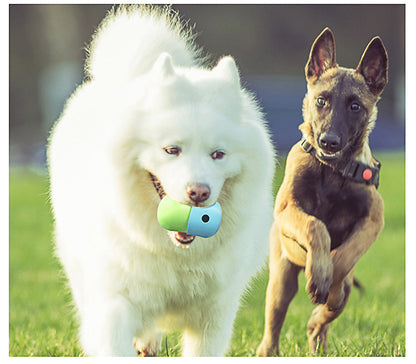 2 Pcs Green And Blue Interactive Pet Treat Dispensing Ball - Food-Grade Silicone Rolling Toy for Dogs with 1.5 cm Leakage Hole - view 7