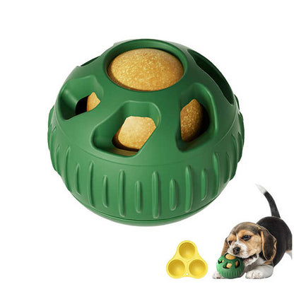 Blue Ball and Black Mold Pet Treat Dispensing Ball and Molding Set - Silicone Dog Chew Toy for Teeth Cleaning and Boredom Relief - view 2