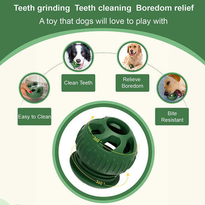 Blue Ball and Black Mold Pet Treat Dispensing Ball and Molding Set - Silicone Dog Chew Toy for Teeth Cleaning and Boredom Relief - view 5