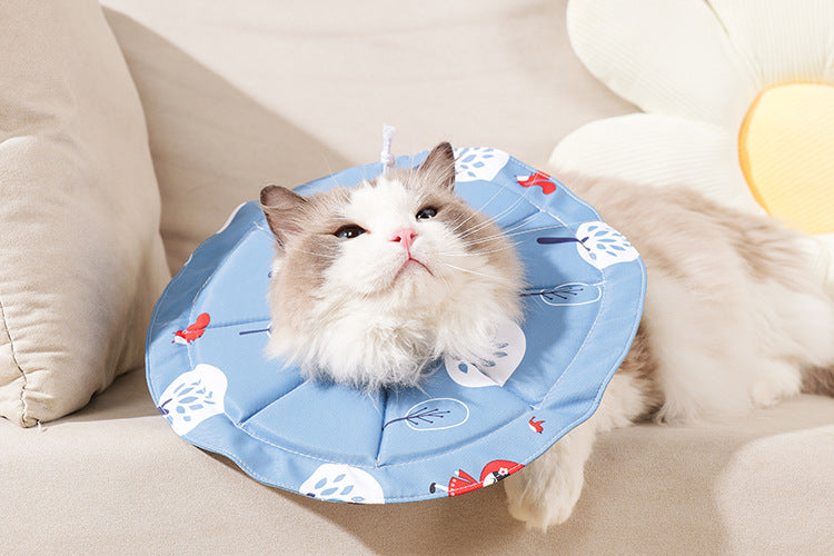 2 Pcs Size S Blue Comfortable Pet Recovery Collar | Waterproof Anti-Lick Collar for Cats & Dogs - view 4