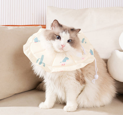 2 Pcs Size M Beige Comfortable Pet Recovery Collar | Waterproof Anti-Lick Collar for Cats & Dogs - view 4