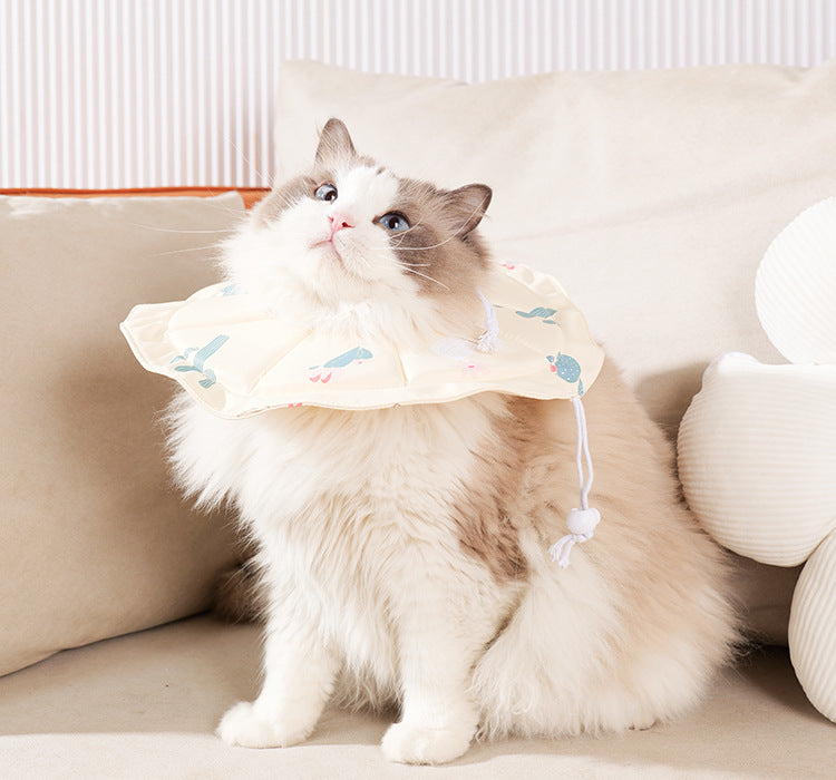 2 Pcs Size L Beige Comfortable Pet Recovery Collar | Waterproof Anti-Lick Collar for Cats & Dogs - view 5