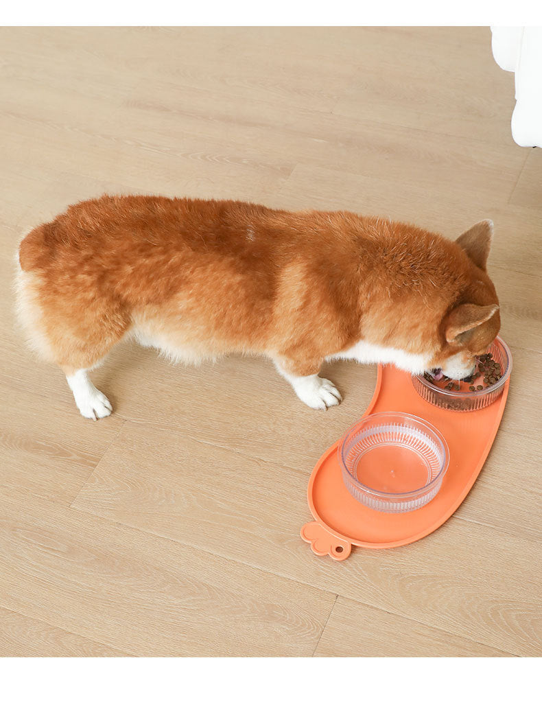 Green Non-Slip Pet Feeding Mat - Waterproof Dog & Cat Food Bowl Placemat with Raised Edges - view 7