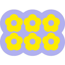 Style 9 Purple And Yellow Flowers Pattern Absorbent Diatomaceous Earth Pet Feeding Mat - Non-Slip & Quick Dry Placemat (50x80cm)