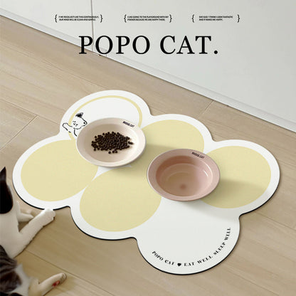Style 12 Black Absorbent Diatomaceous Earth Pet Feeding Mat - Non-Slip & Quick Dry Placemat (50x80cm) - view 2