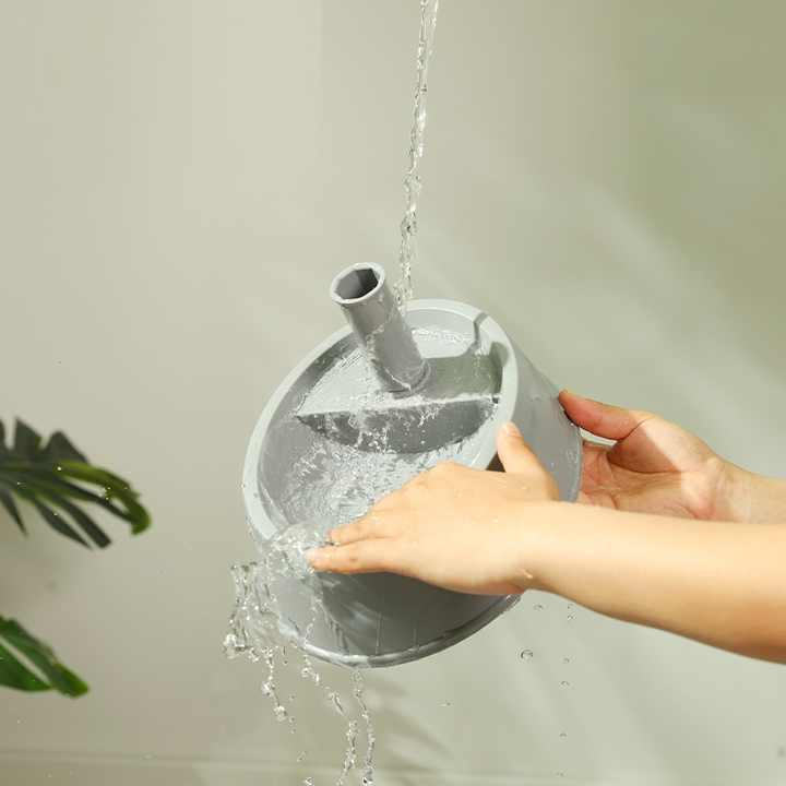 Grey Base Adjustable Height Pet Water Dispenser with Food Bowl Base - Non-Drip Bottle Feeder Station for Dogs & Cats - view 9