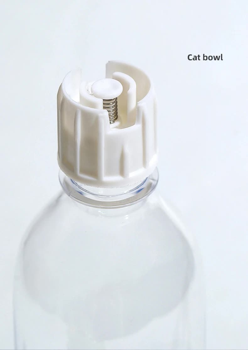 White And Yellow Pet Bowl Set with Automatic Gravity Water Dispenser - Stainless Steel & PP Feeder Station - view 7