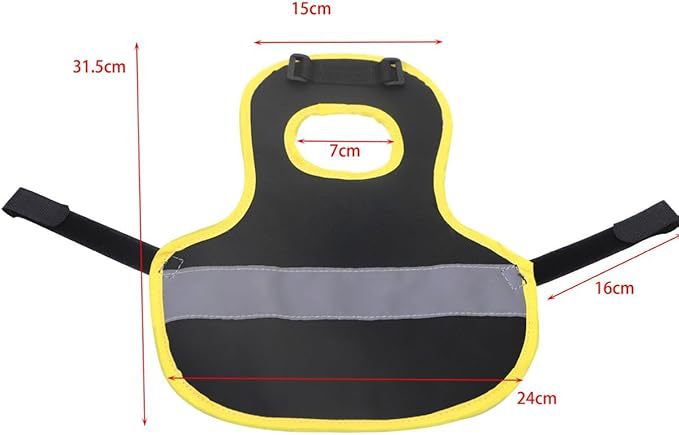 4 Pcs Black High Visibility Chicken & Duck Safety Vest - Reflective Poultry Jacket - view 6
