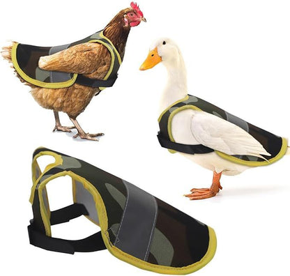 4 Pcs Black High Visibility Chicken & Duck Safety Vest - Reflective Poultry Jacket - view 8