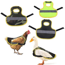 4 Pcs Fluorescent Green High Visibility Chicken & Duck Safety Vest - Reflective Poultry Jacket - view 2