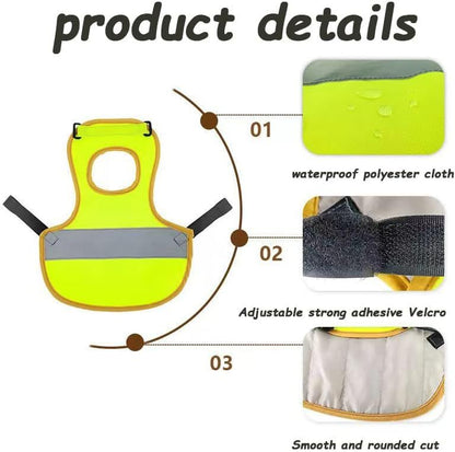 4 Pcs Camouflage Green High Visibility Chicken & Duck Safety Vest - Reflective Poultry Jacket - view 4