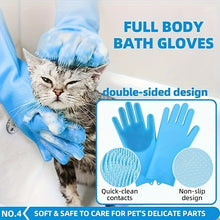 Blue 6-Piece Dog Grooming Bath Set - Absorbent Microfiber Towels & Wash Mitts for Shiny Coats - view 2