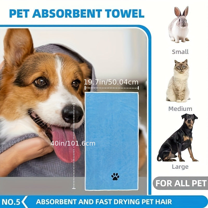 Grey 6-Piece Dog Grooming Bath Set - Absorbent Microfiber Towels & Wash Mitts for Shiny Coats - view 3