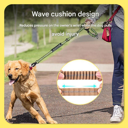 Black Shock Absorbing Dog Leash with Reflective Stitching - 135cm for Small to Large Dogs - view 4