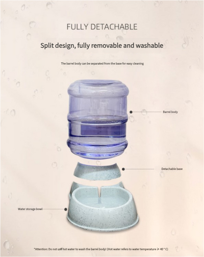 Grey Automatic Pet Feeder and Drinker Combo for Cats and Small Dogs - 2 in 1 Detachable Design - view 4