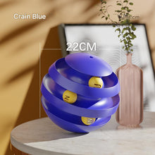 Klein Blue Interactive Cat Scratching Ball Toy - Multi-layer Track with Rolling Ball