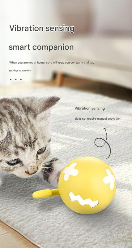 Rechargeable Interactive Cat Toy - Self-Rolling Ball with LED Light,Standard Edition Blue - view 4