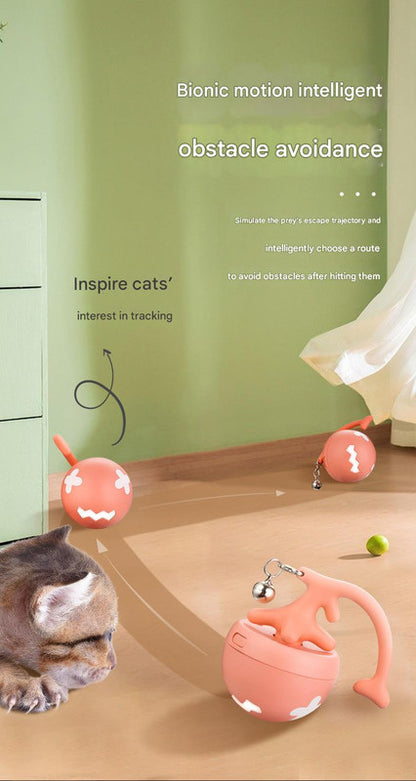 Rechargeable Interactive Cat Toy - Self-Rolling Ball with LED Light,Standard Edition Blue - view 5