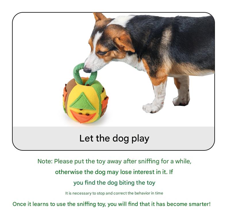 Interactive Dog Snuffle Ball Toy - Puzzle Treat Dispenser with Squeaker, green - view 5