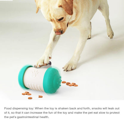 Pet Tumbler Treat Dispenser Ball,Interactive Feeding Toy for Dogs and Cats(Blue and White) - view 4