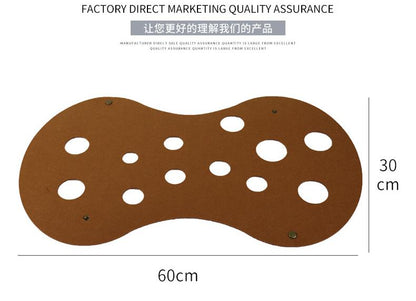 DIY Felt Cat Tunnel - Foldable Egg Roll-Shaped Pet Toy with Multiple Holes(Brown + Green) - view 5