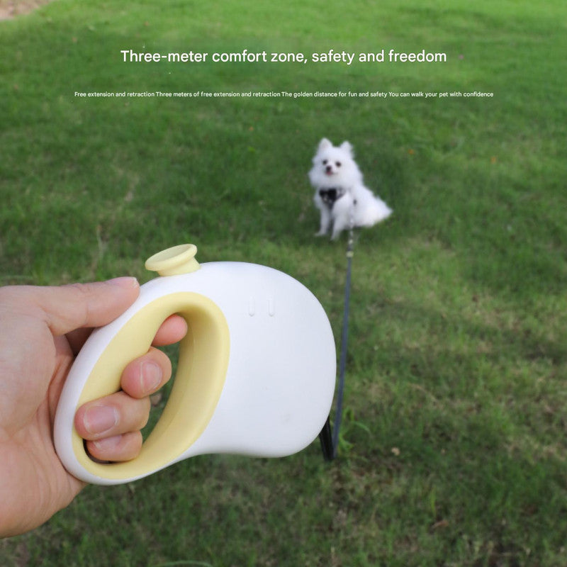 Retractable Dog Leash - Reflective Pet Lead with 3m Extension, One-Button Control(Yellow) - view 2