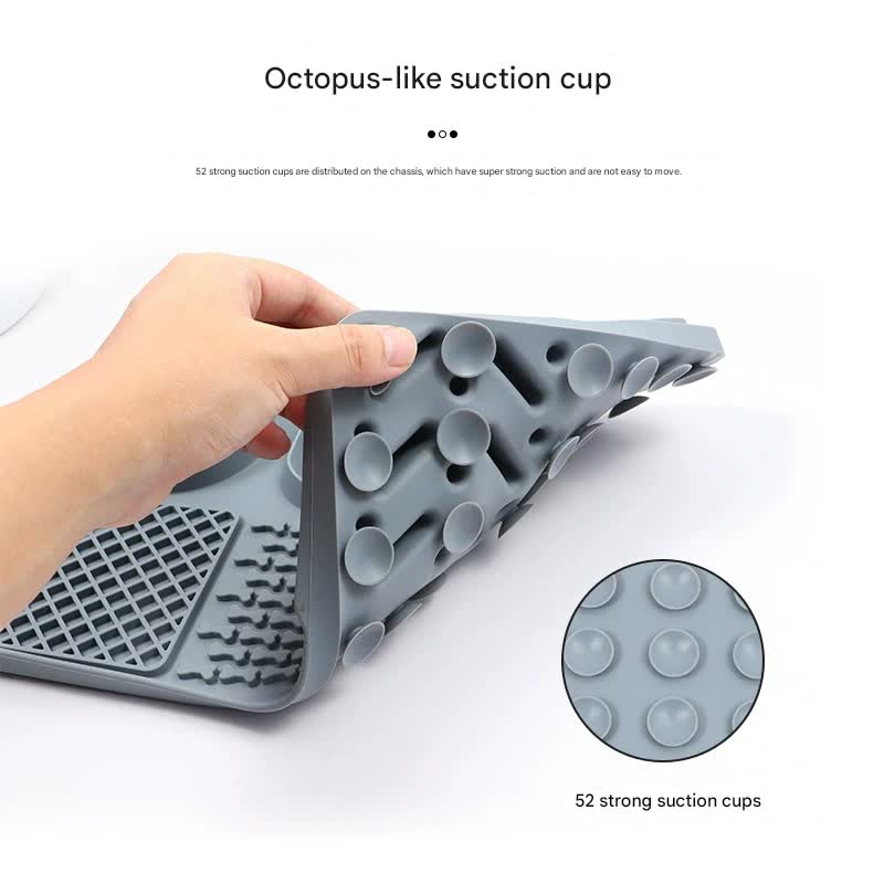 Pet Slow Feeder Lick Mat with Suction Cups - Anti-Anxiety Dog Feeding Mat(Blue) - view 2