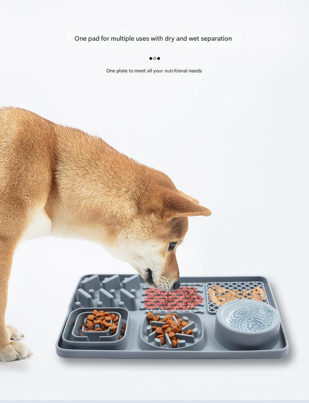 Pet Slow Feeder Lick Mat with Suction Cups - Anti-Anxiety Dog Feeding Mat(Blue) - view 6