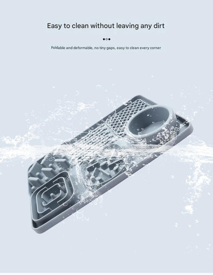 Pet Slow Feeder Lick Mat with Suction Cups - Anti-Anxiety Dog Feeding Mat(Blue) - view 7