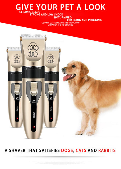 Professional Pet Grooming Hair Clipper Kit - Rechargeable, Low Noise, with Ceramic Blades & 5-Speed Adjustment(gold) - view 4