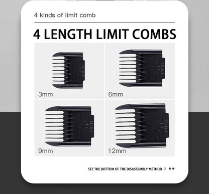 Professional Pet Grooming Hair Clipper Kit - Rechargeable, Low Noise, with Ceramic Blades & 5-Speed Adjustment(Platinum) - view 9