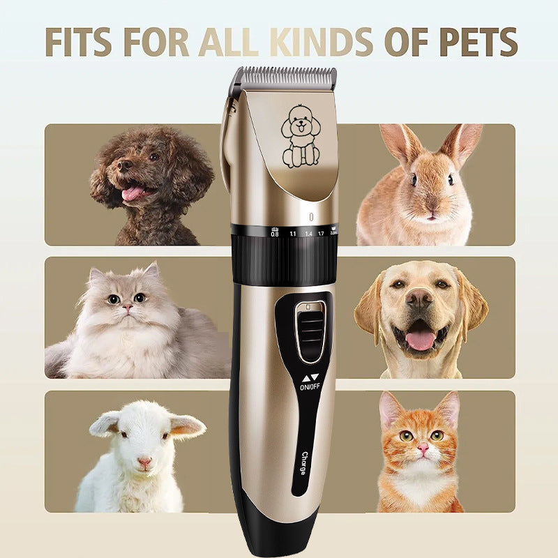 Professional Pet Grooming Hair Clipper Kit - Rechargeable, Low Noise, with Ceramic Blades & 5-Speed Adjustment(Gray) - view 2