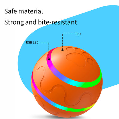Interactive Auto Pet Toy Ball with Remote Control - USB Rechargeable, LED Lights, Sturdy & Waterproof(orange) - view 5