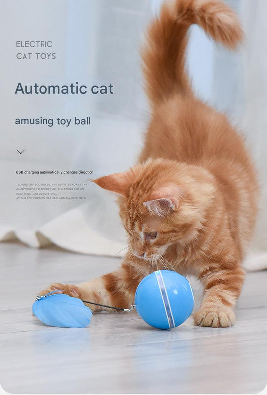 Smart USB Rechargeable Pet Interactive Rolling Ball(Blue) - view 4