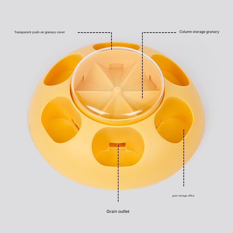 Interactive Pet Slow Feeder & Puzzle Toy - Press to Dispense Food, Improves Digestion(yellow) - view 3