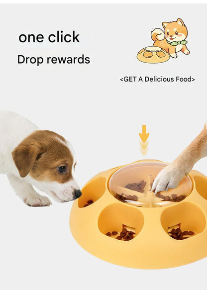 Interactive Pet Slow Feeder & Puzzle Toy - Press to Dispense Food, Improves Digestion(yellow) - view 5