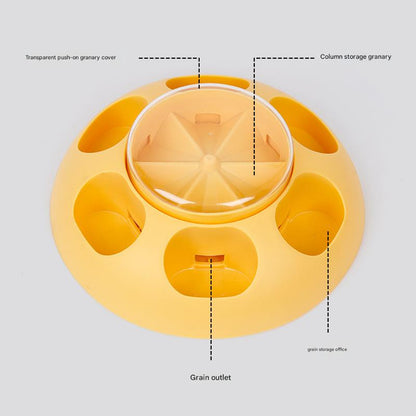 Interactive Pet Slow Feeder & Puzzle Toy - Press to Dispense Food, Improves Digestion(pink) - view 3