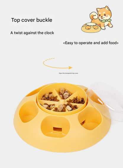 Interactive Pet Slow Feeder & Puzzle Toy - Press to Dispense Food, Improves Digestion(pink) - view 6