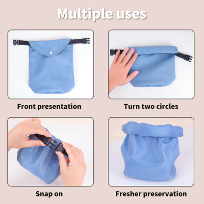 2-pcs Red Portable Pet Food Storage Bag - Roll Top Treat Pouch for Travel & Walks - view 4