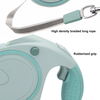 Pink 3M Retractable Dog Leash - Built-in LED Light (No Batteries) and Bag Holder - view 4