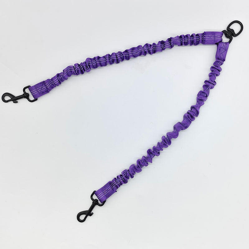 Purple Pet Double-Ended Rope + 1.5M Leash - Easy to walk two dogs, tangle-free design - view 2