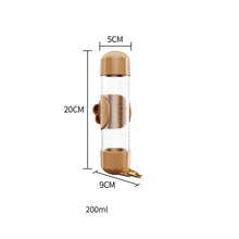 Brown Automatic Bird Water Feeder Bottle (200ml) - Leakproof No-Drip Dispenser for Parrots