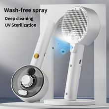 Pink Rechargeable Pet Grooming Brush with UVC Sterilizer & Mist Spray - view 2