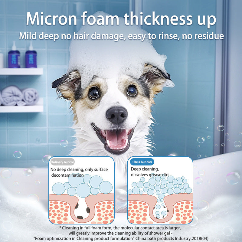 Light blue Electric Pet Shampoo Foamer Gun - Dense Foam, Quiet Operation, Easy Bath - view 3