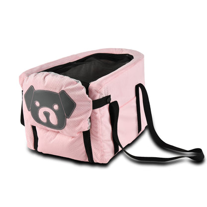 Pink Pet Car Booster Seat for Small Dogs & Cats - Safe Travel Carrier Bed - view 3