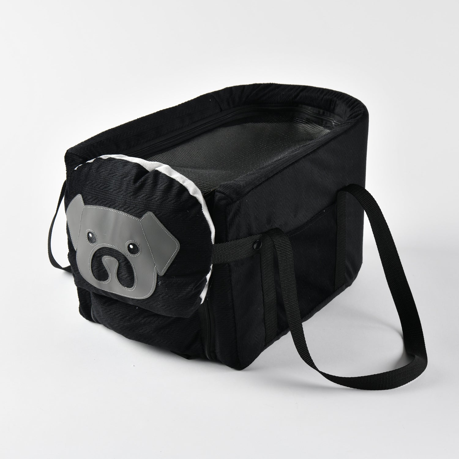 Black Pet Car Booster Seat for Small Dogs & Cats - Safe Travel Carrier Bed - view 3
