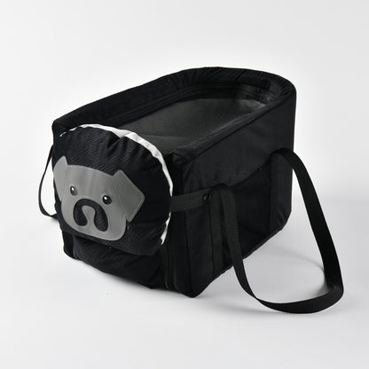 Black Pet Car Booster Seat for Small Dogs & Cats - Safe Travel Carrier Bed - view 3