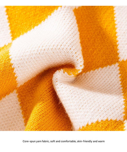 Classic Argyle Dog Sweater - Yellow & White Knit for Corgis & Medium Breeds (Size : XL) - view 6